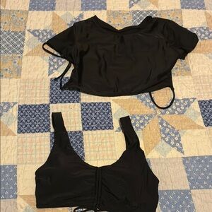 SHEIN Black Bikini tops